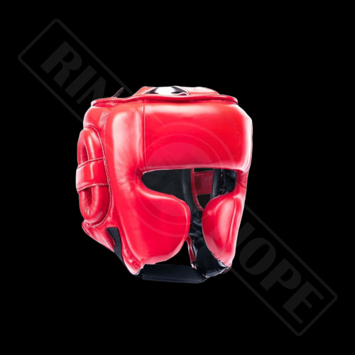 Red boxing head gear for maximum safety