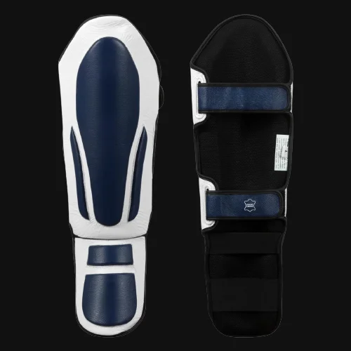 Black boxing shin guards for optimal protection