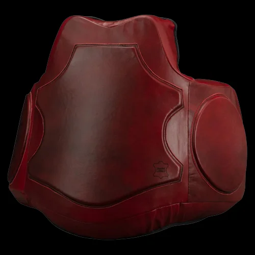 Custom-fit chest guard with reinforced padding