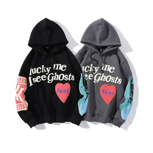 Matching couple hoodies featuring unique printed patterns