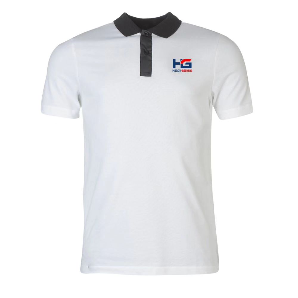 Casual polo tee featuring a stylish print